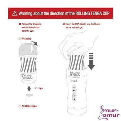 Автоматичний мастурбатор Tenga VACUUM GYRO ROLLER SET, ротація та вакуум, сумісний з Tenga Cup
