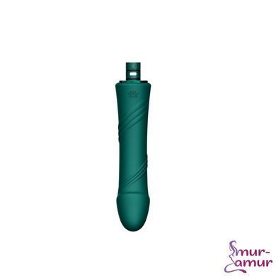 Компактная смарт секс-машина Zalo &ndash; Sesh Turquoise Green, 2 насадки, пульт ДУ, кристалл Swarovski