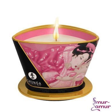 Массажная свеча Shunga Massage Candle &ndash; Rose Petals (170 мл) с афродизиаками фото и описание