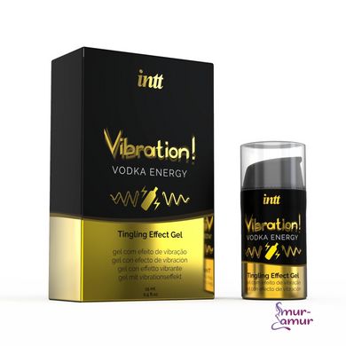 Рідкий вібратор Intt Vibration Vodka (15 мл), густий гель, дуже смачний, діє до 30 хвилин фото і опис