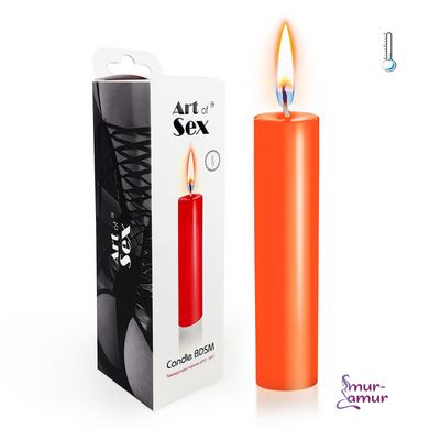 Оранжевая свеча восковая Art of Sex size M 15 см низкотемпературная фото и описание