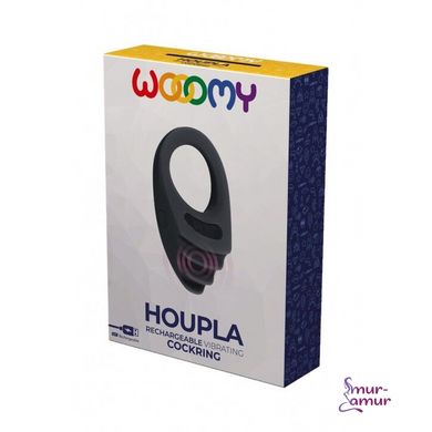 Эрекционное виброкольцо Wooomy Houpla, 10 режимов вибрации, диаметр 3 см фото и описание