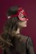 Маска кішечки Feral Feelings - Catwoman Mask, натуральна шкіра, червона фото