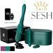Компактная смарт секс-машина Zalo &ndash; Sesh Turquoise Green, 2 насадки, пульт ДУ, кристалл Swarovski