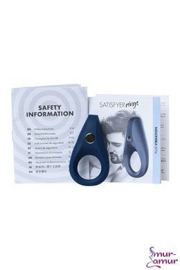 Ерекційне віброкільце Satisfyer Rocket Ring з подовженим стимулятором клітора, перезаряджуване фото і опис