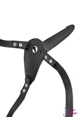 Страпон с вибрацией Fetish Tentation Vibrating Strap-On with Dildo Black фото и описание