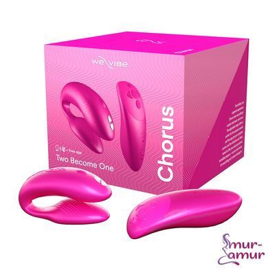 Смарт-вибратор для пар We-Vibe Chorus Cosmic Pink, сенсорное управление вибрациями сжатием пульта фото и описание