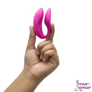 Смарт-вибратор для пар We-Vibe Chorus Cosmic Pink, сенсорное управление вибрациями сжатием пульта фото и описание
