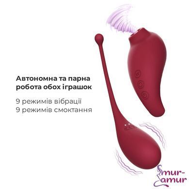 Смарт іграшка Adrien Lastic Inspiration: віброяйце і вакуумний стимулятор з керуванням зі смартфону фото і опис