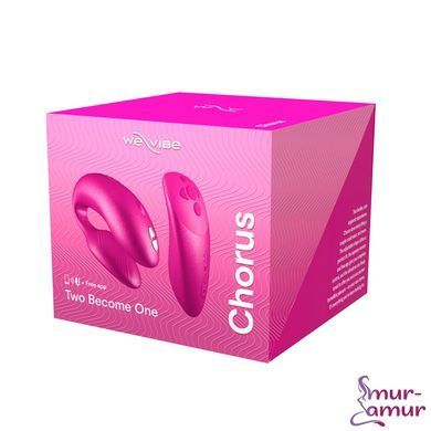 Смарт-вибратор для пар We-Vibe Chorus Cosmic Pink, сенсорное управление вибрациями сжатием пульта фото и описание