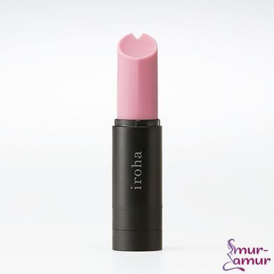 Вибратор-помада IROHA STICK Black, плавное увеличение мощности