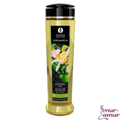 Органическое массажное масло Shunga ORGANICA - Exotic green tea (240 мл) с витамином Е фото и описание