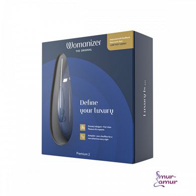 Вакуумный клиторальный стимулятор Womanizer Premium 2 Blueberry фото и описание