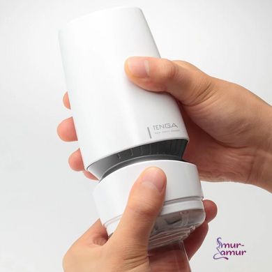 Мастурбатор Tenga — Aero Masturbator Silver, інноваційна технологія всмоктування фото і опис