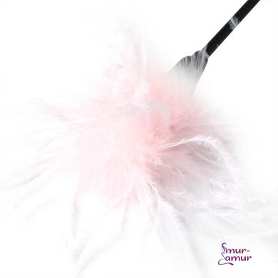 Метелочка 2-в-1 Sex And Mischief - Whip & Tickle Pink/White (щекоталка и шлепалка) фото і опис
