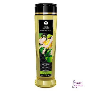 Органическое массажное масло Shunga ORGANICA - Exotic green tea (240 мл) с витамином Е фото и описание