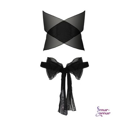 Комплект белья AMORE SET black - Passion: стринги и лиф в виде подарочной ленты с бантом фото и описание