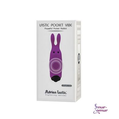 Вибропуля Adrien Lastic Pocket Vibe Rabbit Purple со стимулирующими ушками фото и описание