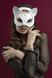 Маска кішечки Feral Feelings - Catwoman Mask, натуральна шкіра, біла фото