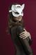 Маска кішечки Feral Feelings - Catwoman Mask, натуральна шкіра, біла фото