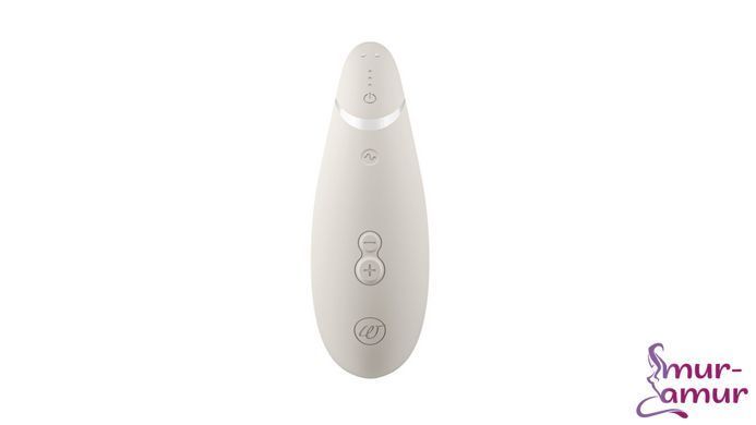 Вакуумний кліторальний стимулятор Womanizer Premium 2 - Grey, функції Autopilot та Smart Silence фото і опис