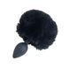 Анальная пробка с хвостом Punishment - Bunny Tail Silicone Anal Plug - Black
