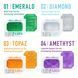 Унисекс-стимулятор Tenga UNI Emerald, зеленый, с геометрическим рельефом, лубрикант в комплекте