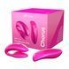 Смарт-вибратор для пар We-Vibe Chorus Cosmic Pink, сенсорное управление вибрациями сжатием пульта фото
