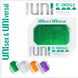 Унисекс-стимулятор Tenga UNI Emerald, зеленый, с геометрическим рельефом, лубрикант в комплекте
