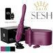 Компактная смарт секс-машина Zalo &ndash; Sesh Velvet Purple, 2 насадки, пульт ДУ, кристалл Swarovski