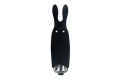Вибропуля Adrien Lastic Pocket Vibe Rabbit Black зі стимулюючими вушками, Чорний фото і опис