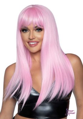 Длинный розовый парик Leg Avenue Long straight bang wig, гладкий, 61 см фото и описание