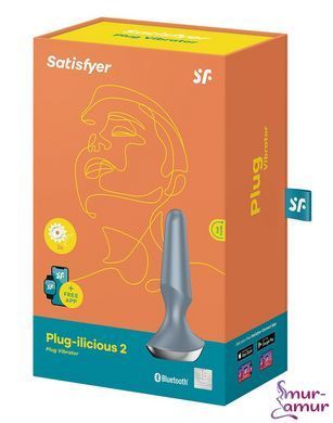 Анальна смарт-вібропробка Satisfyer Plug-ilicious 2 Ice Blue фото і опис