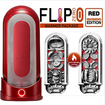 Набір мастурбатора із нагрівачем Tenga Flip Zero Red + Flip Warmer