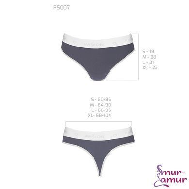 Спортивні трусики-стрінги Passion PS007 PANTIES S, dark grey фото і опис