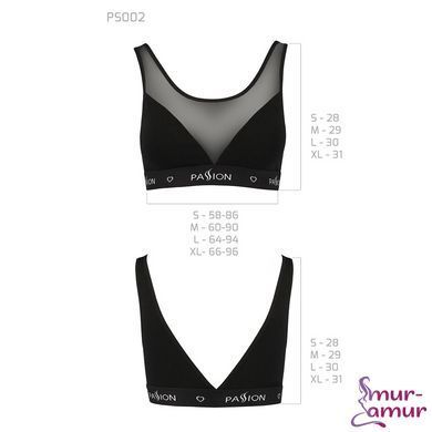 Топ с прозрачной вставкой Passion PS002 TOP L, black фото и описание