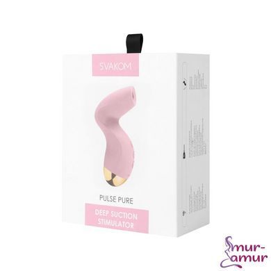 Вакуумный клиторальный стимулятор Svakom Pulse Pure Pale Pink, 5 режимов, 5 интенсивностей в каждом фото и описание
