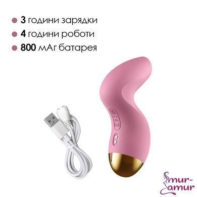 Вакуумный клиторальный стимулятор Svakom Pulse Pure Pale Pink, 5 режимов, 5 интенсивностей в каждом фото и описание