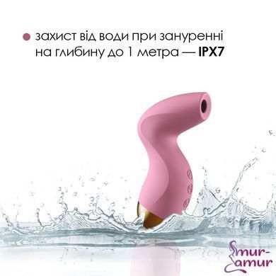 Вакуумный клиторальный стимулятор Svakom Pulse Pure Pale Pink, 5 режимов, 5 интенсивностей в каждом фото и описание