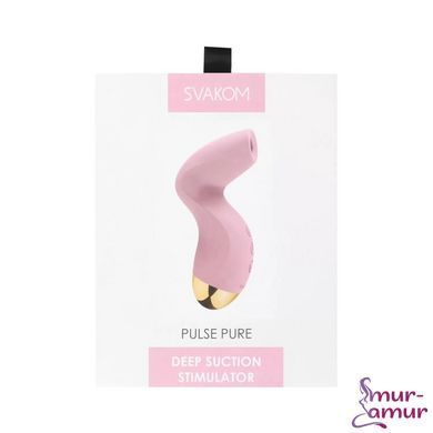 Вакуумный клиторальный стимулятор Svakom Pulse Pure Pale Pink, 5 режимов, 5 интенсивностей в каждом фото и описание