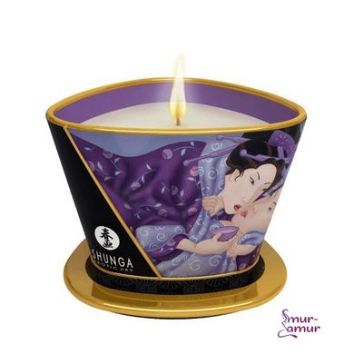 Масажна свічка Shunga Massage Candle – Exotic Fruits (170 мл) з афродизіаками фото і опис