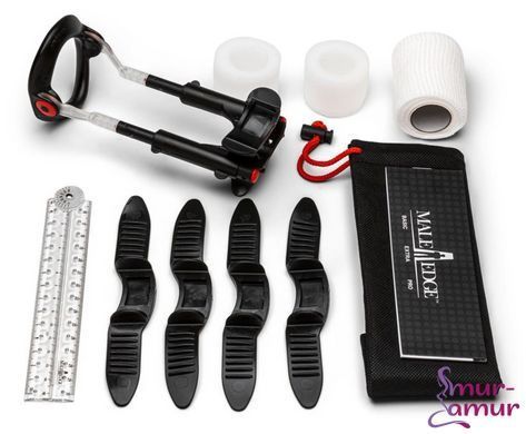 Экстендер для увеличения члена Male Edge Pro, ремешковый, масса всего 65 г, прочный пластик