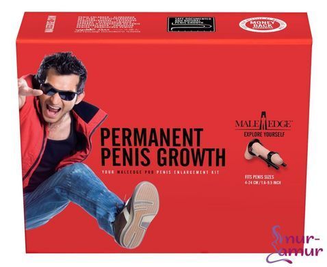 Экстендер для увеличения члена Male Edge Pro, ремешковый, масса всего 65 г, прочный пластик