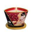 Масажна свічка Shunga Massage Candle – Sparkling Strawberry Wine (170 мл) з афродизіаками фото і опис