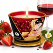 Массажная свеча Shunga Massage Candle - Sparkling Strawberry Wine (170 мл) с афродизиаками