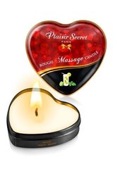 Масажна свічка сердечко Plaisirs Secrets Mojito (35 мл) фото і опис