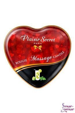 Массажная свеча-сердечко Plaisirs Secrets Mojito (35 мл) фото и описание