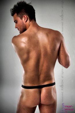 Мужские стринги с блестящим гульфиком Passion 015 THONG silver L/XL фото и описание