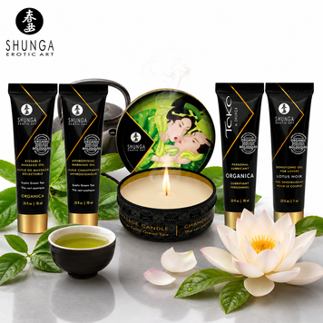 Подарунковий набір Shunga GEISHAS SECRETS ORGANICA &ndash; Exotic Green Tea: для шикарної ночі вдвох