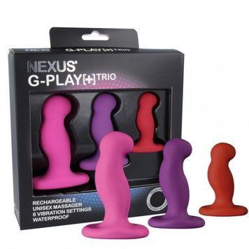 Набор вибромассажеров простаты Nexus G-Play Trio Plus, макс диаметр 2,3-3,0-3,5см, для новичков фото и описание
